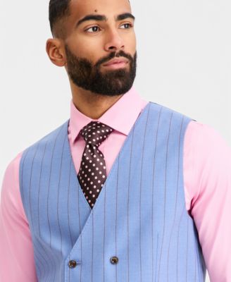 Men's Classic-Fit Blue Stripe Suit Separates Vest 