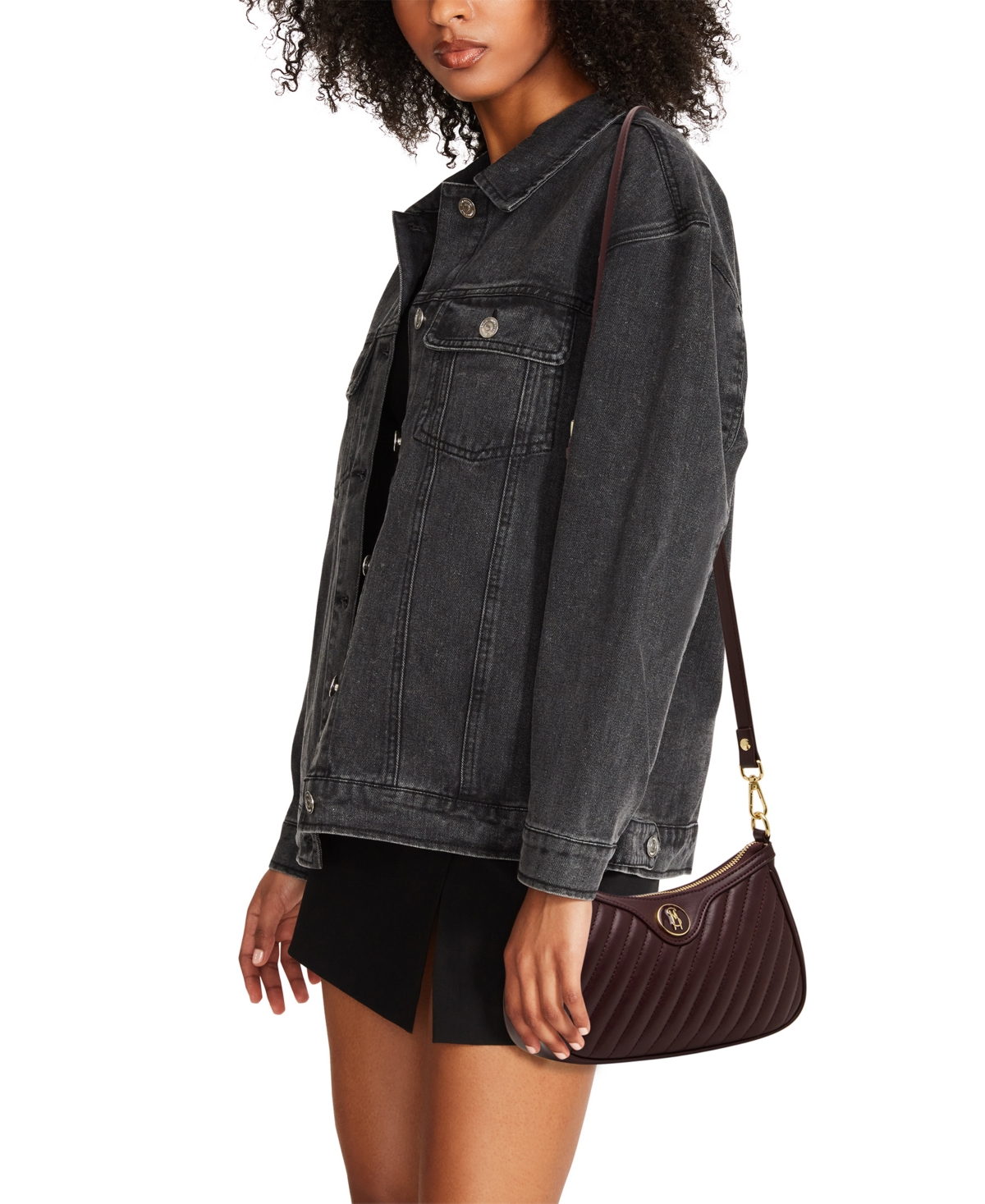 Steve Madden Vickie Small Shoulder Bag In Burgundy