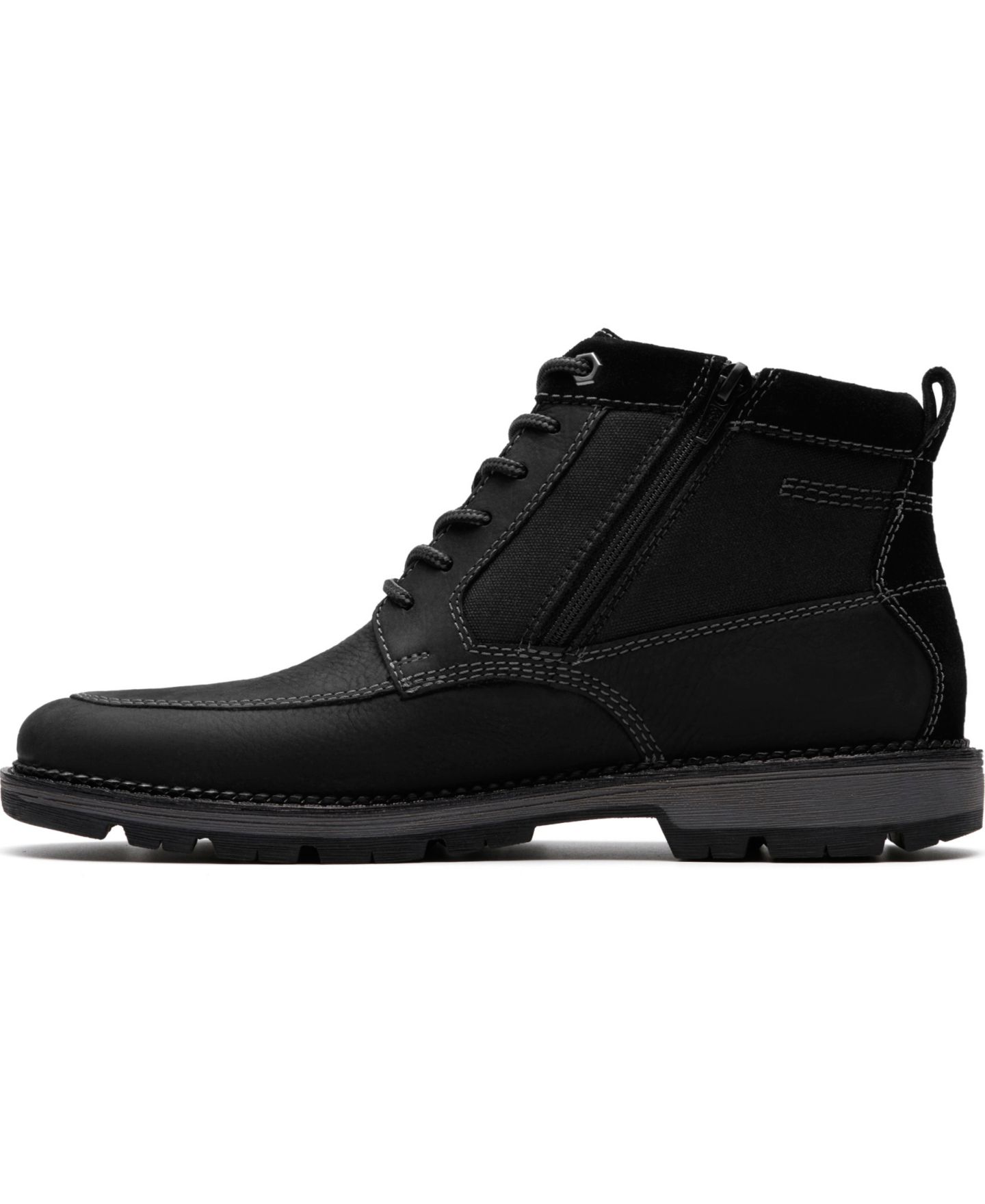 Мужские ботинки Clarks Collection Maplewalk Rise, цвет: Чёрный кожаный — фото 3