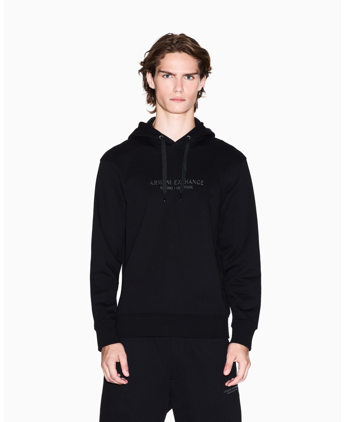 A|X Armani Exchange Men's Milan Ny Logo Hoodie - Black