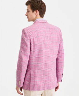 Men's Cotton & Linen Printed Modern-Fit Sport Coat