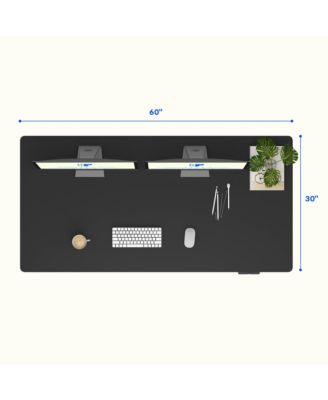 E7-COMMERCIAL Electric Adjustable Standing Desk, Rectangular Chipboard, Black