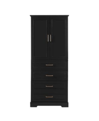 72.2" Tall Freestanding Bathroom Cabinet with 3 Drawers, Adjustable Shelf, Soft-Close Doors and Steel Handles