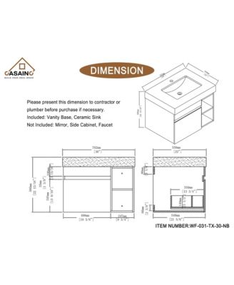 30-Inch Wall-Mounted Bathroom Vanity with Quartz Countertop and Double Topmount Sinks