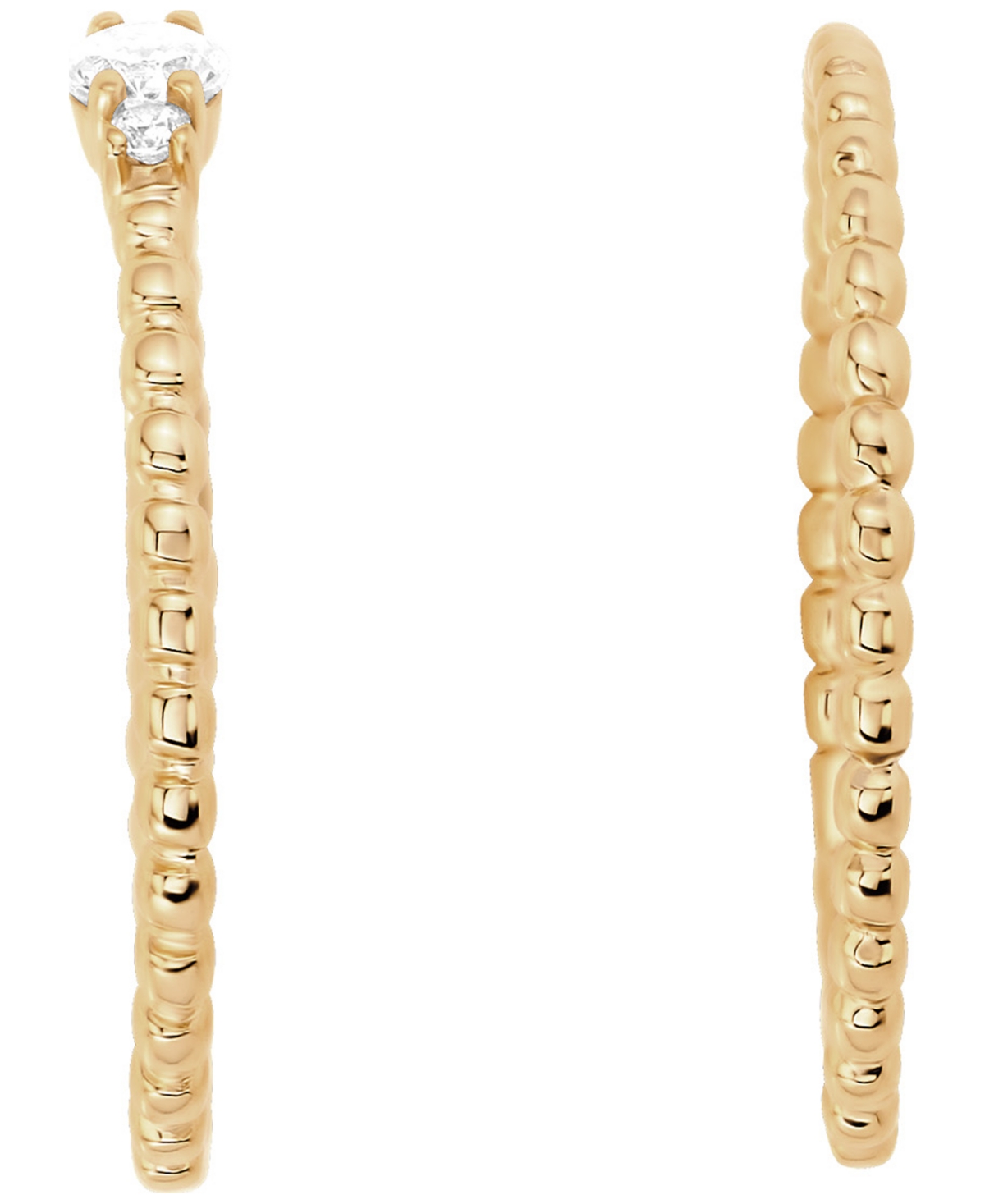 Macy's 2-piece Cubic Zirconia Open Stackable Ring Set (0.27 Ct. T.w.) In Gold Over Sterling Silver In Gold