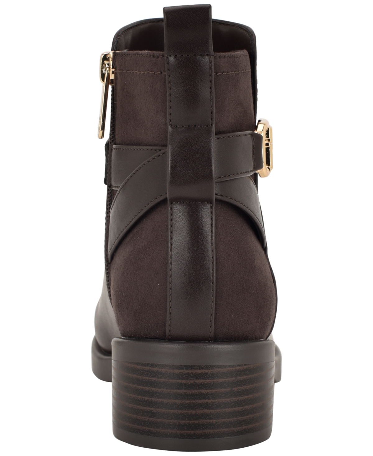 Tommy Hilfiger Women's Ivaide Logo Strap Block Heel Booties In Brown