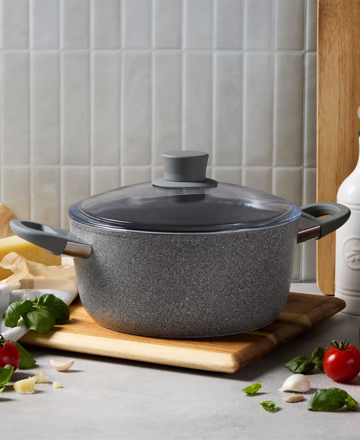 Zwilling Parma Plus Ceramic Nonstick 4.8-quart Dutch Oven With Lid In Gray