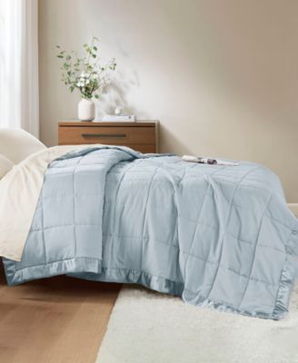 Windom Lightweight Down Alternative Satin Trim Blanket, Twin