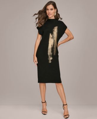 Women's Sleeveless High Neck Sweater Dress