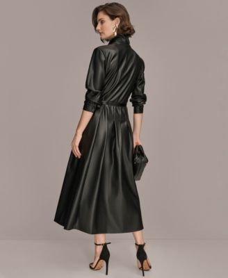 Women's Button Front Midi Dress