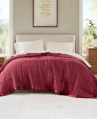 Windom Lightweight Down Alternative Satin Trim Blanket, Twin