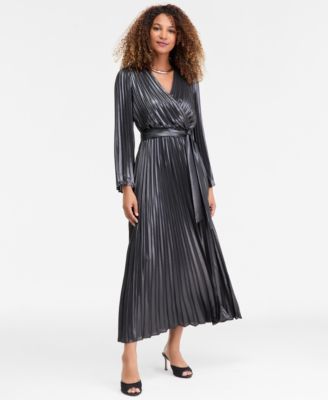 I.N.C. International Concepts - Women's Pleated Metallic Maxi Dress
