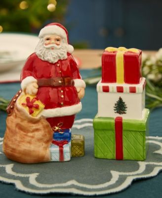 Christmas Tree Santa and Gift Box Salt & Pepper Set