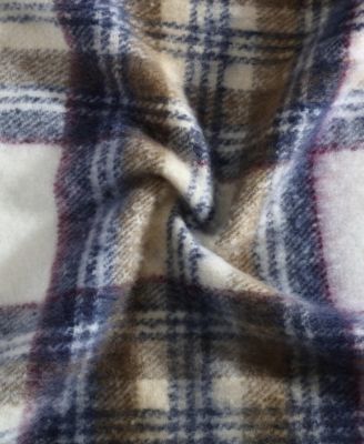 Plaid Faux Mohair Throw, 60" x 50"