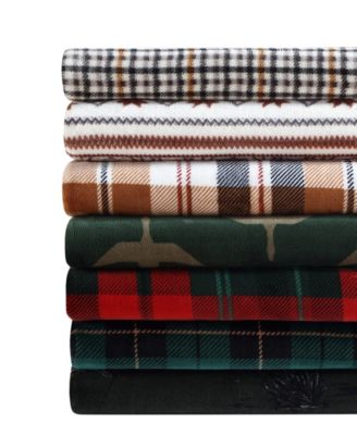 Printed Lush Flannel Throw, 70" x 60"