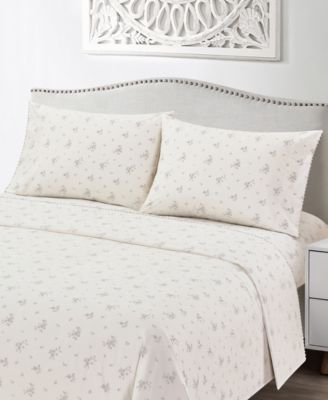 Callie Floral 200-Thread Count Cotton 4-Pc. Sheet Set, Full