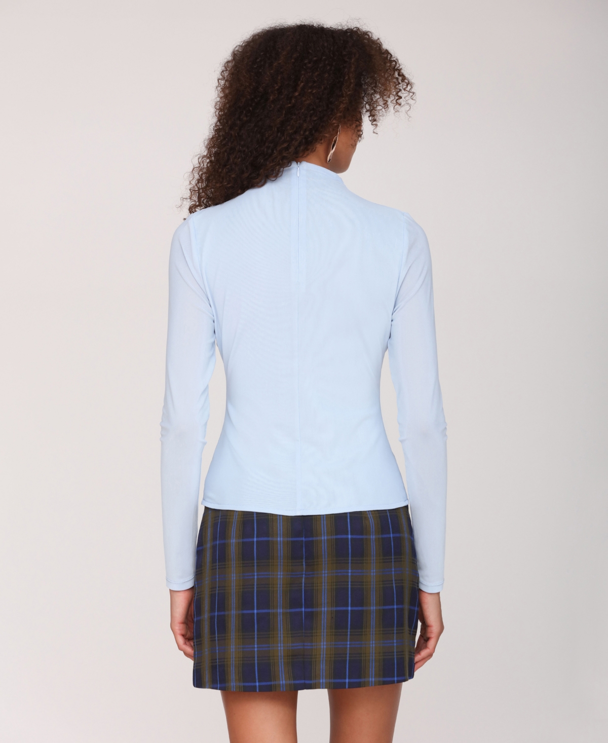 Avec Les Filles Women's Mock Neck Top In Blue