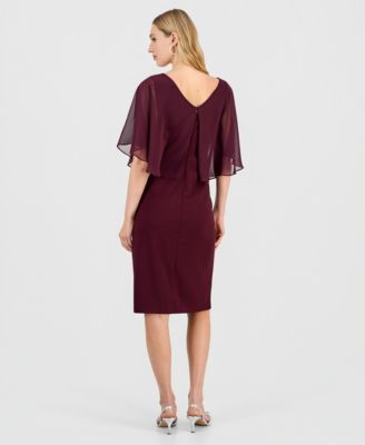 Women's Cape Overlay Dress