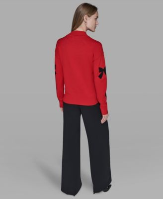 Women’s All-Over Bow Appliqu&eacute; Sweater