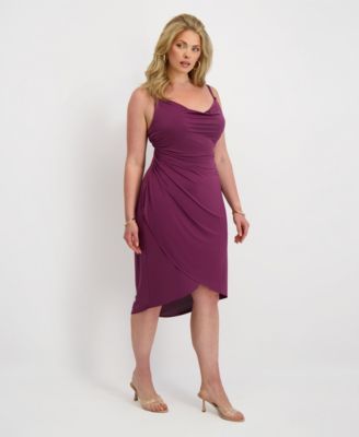 Plus Size Cowl Neck Slip Dress