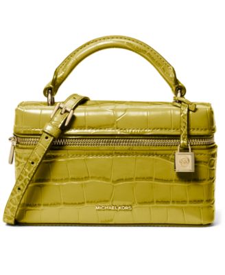 Michael Kors Jana Mini Crocodile Embossed Leather Convertible Crossbody Bag - Macy's 