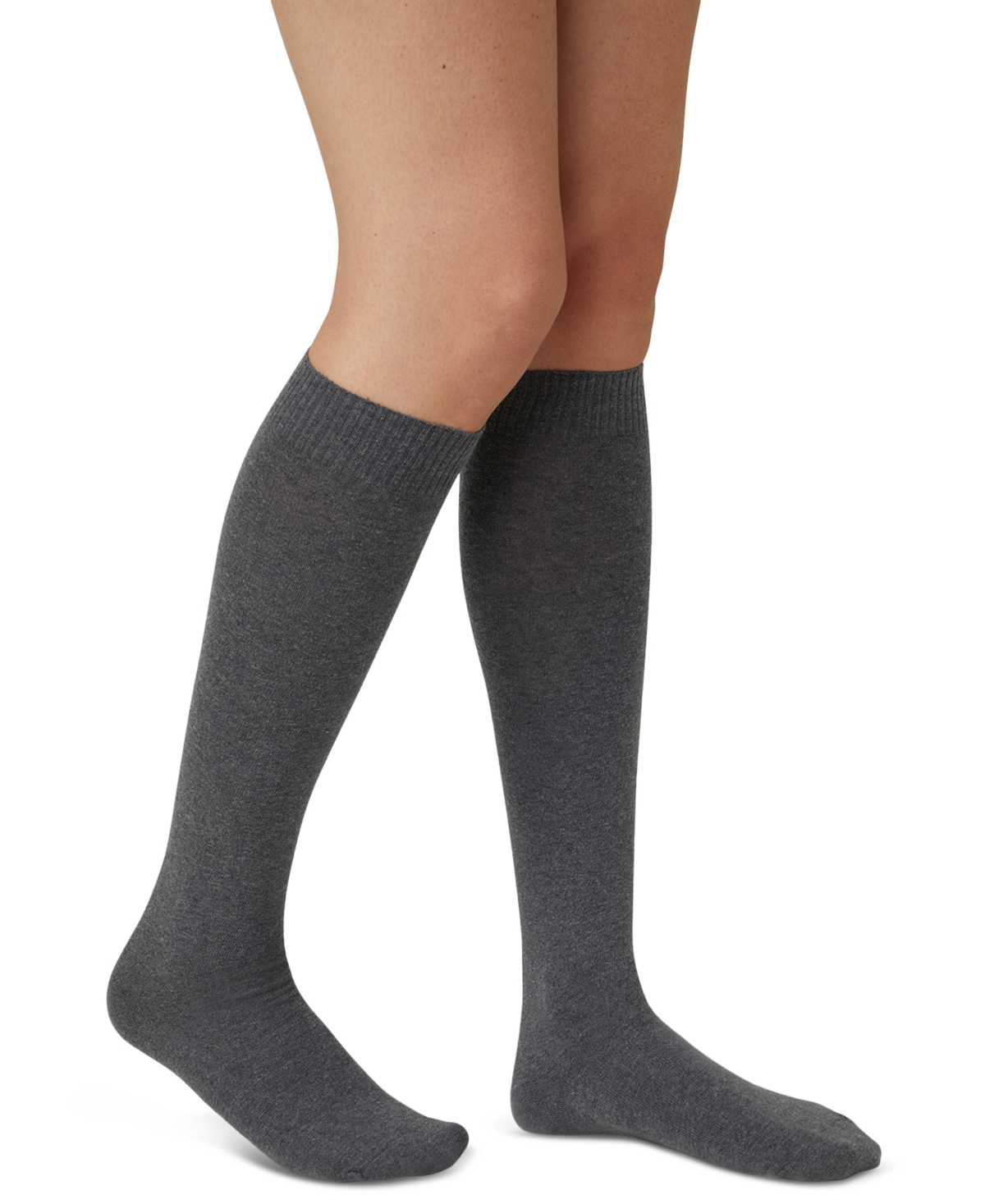 Hue Women's Flat Knit Knee High Socks 3 Pair Pack