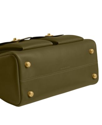 Originals Twin Turnlock Medium Waxed Leather Bag 