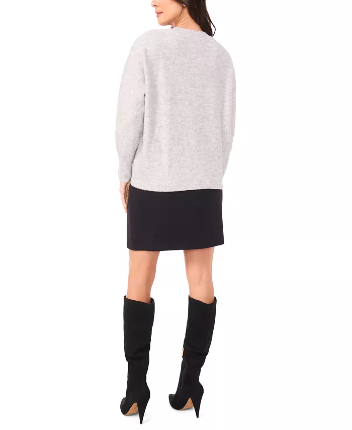 Women's Crewneck Sequin Long-Sleeve Sweater - thumbnail 8
