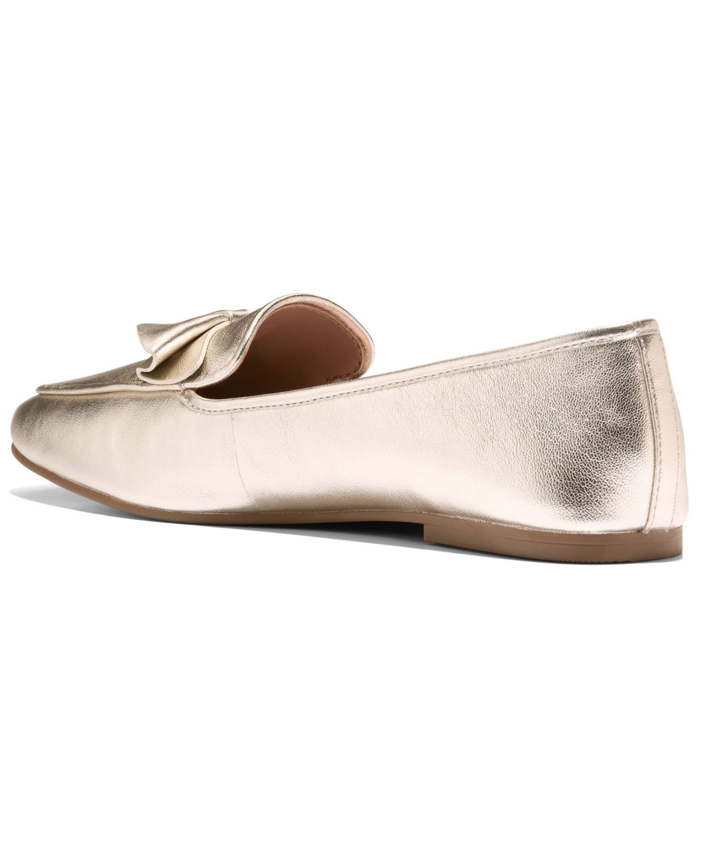 Женские туфли Cole Haan Payson Soft Bow Slip On, цвет: Мягкий золотой кожаный — фото 3