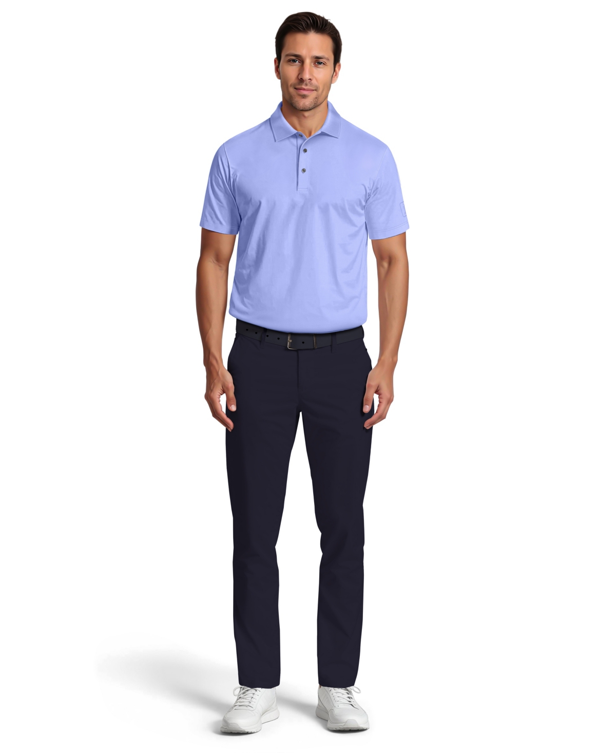 Pga Tour Men's Airflux Regular-fit Mesh Performance Golf Polo Shirt In Purple