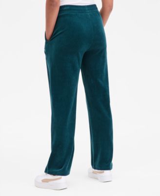 Women's Elevated Velour Ribbed Straight Leg Pants