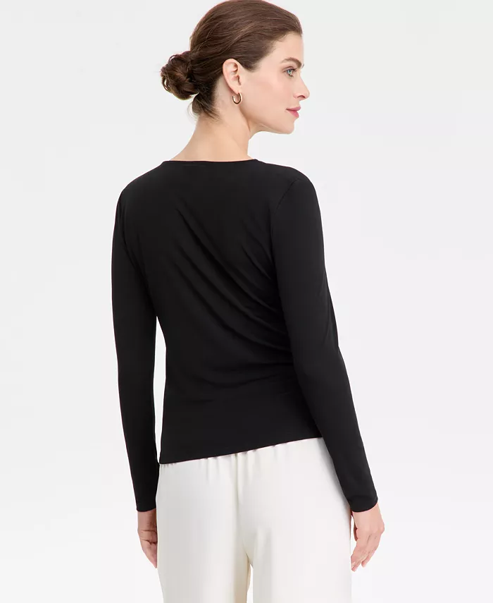 Women's Asymmetrical-Neck Long-Sleeve Top - thumbnail 8