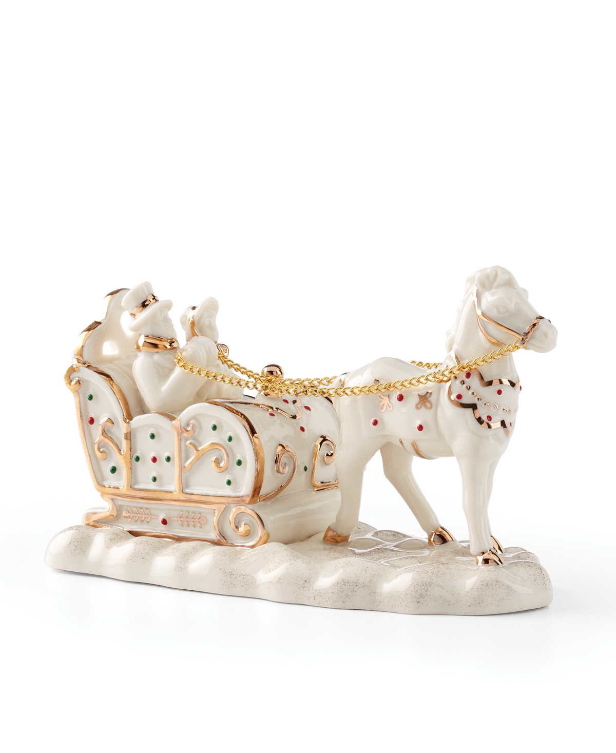 Lenox From The Vault!  Mistletoe Park Horse & Sleigh Figurine, Exclusively At Macy's In Neutral