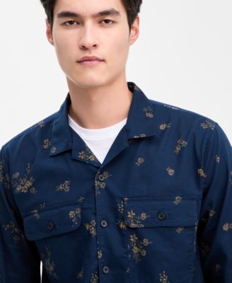 Men's Floral Print Long-Sleeve Shirt, Macy's Exclusive