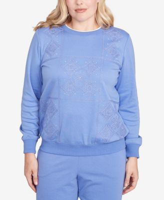 Women's Casual Vibe Embroidered Patchwork Long Sleeve Top