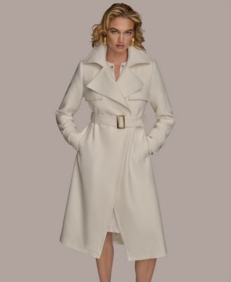 Women's Belted Notched-Collar Trench Coat