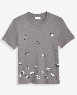 Women's Scattered Paillette T-Shirt, Macy's Exclusive