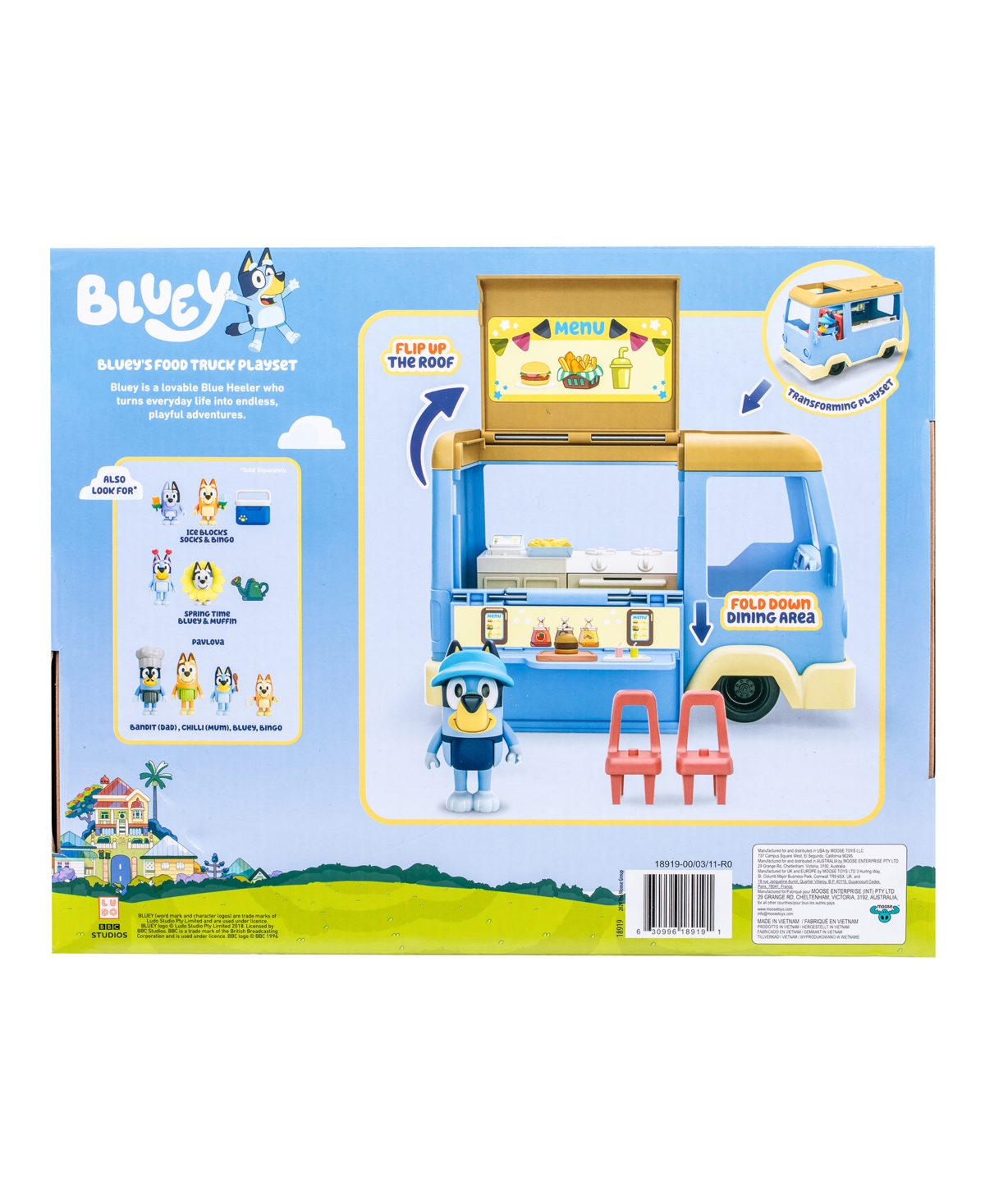 Bluey Let's Play Chef Food Truck Playset In Multi