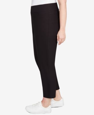 Plus Size Smooth Silky Tech Knit Ankle Pants