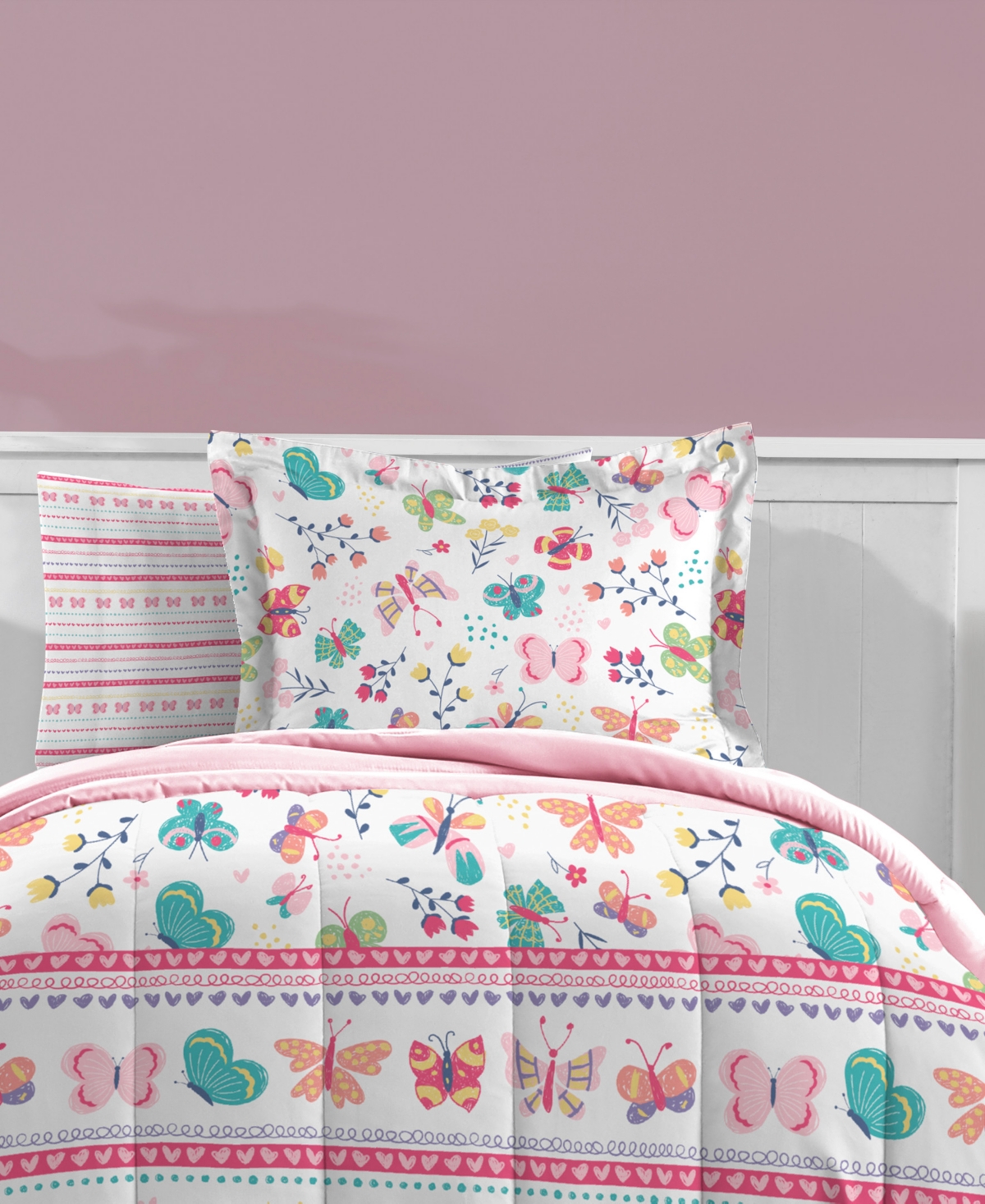 Dream Factory Butterfly Garden 7-Pc. Comforter Set, Full