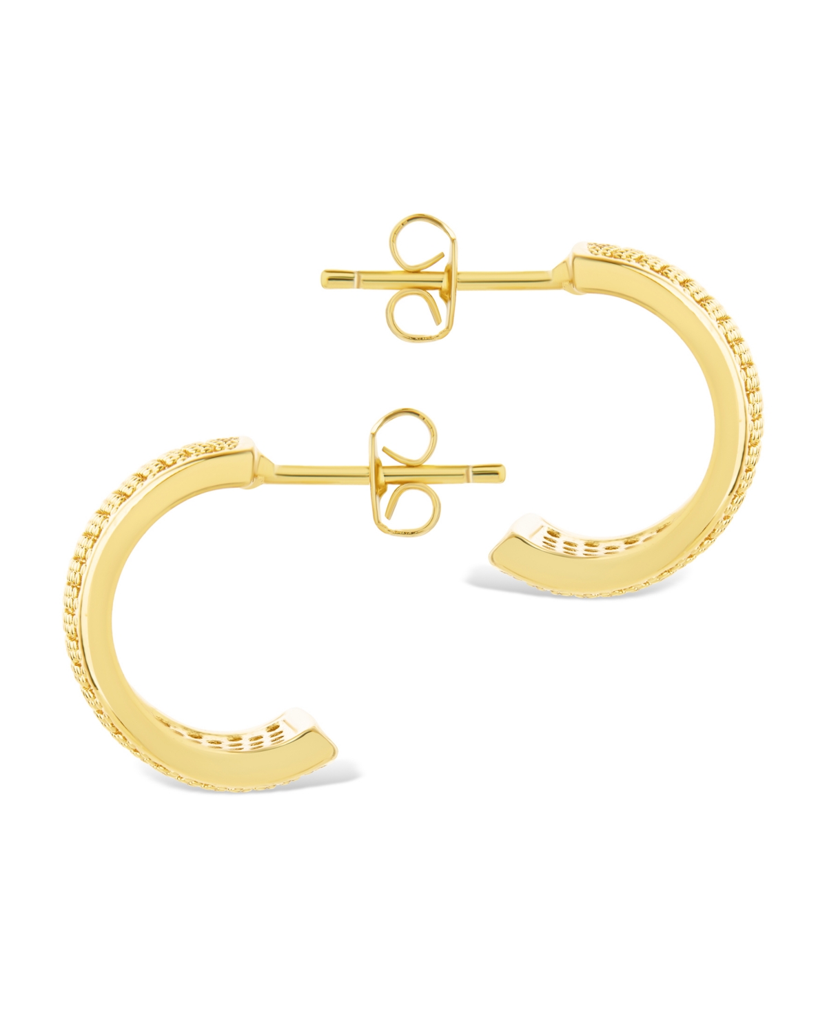 Sterling Forever Simone Cubic Zirconia Stud Earrings In Gold