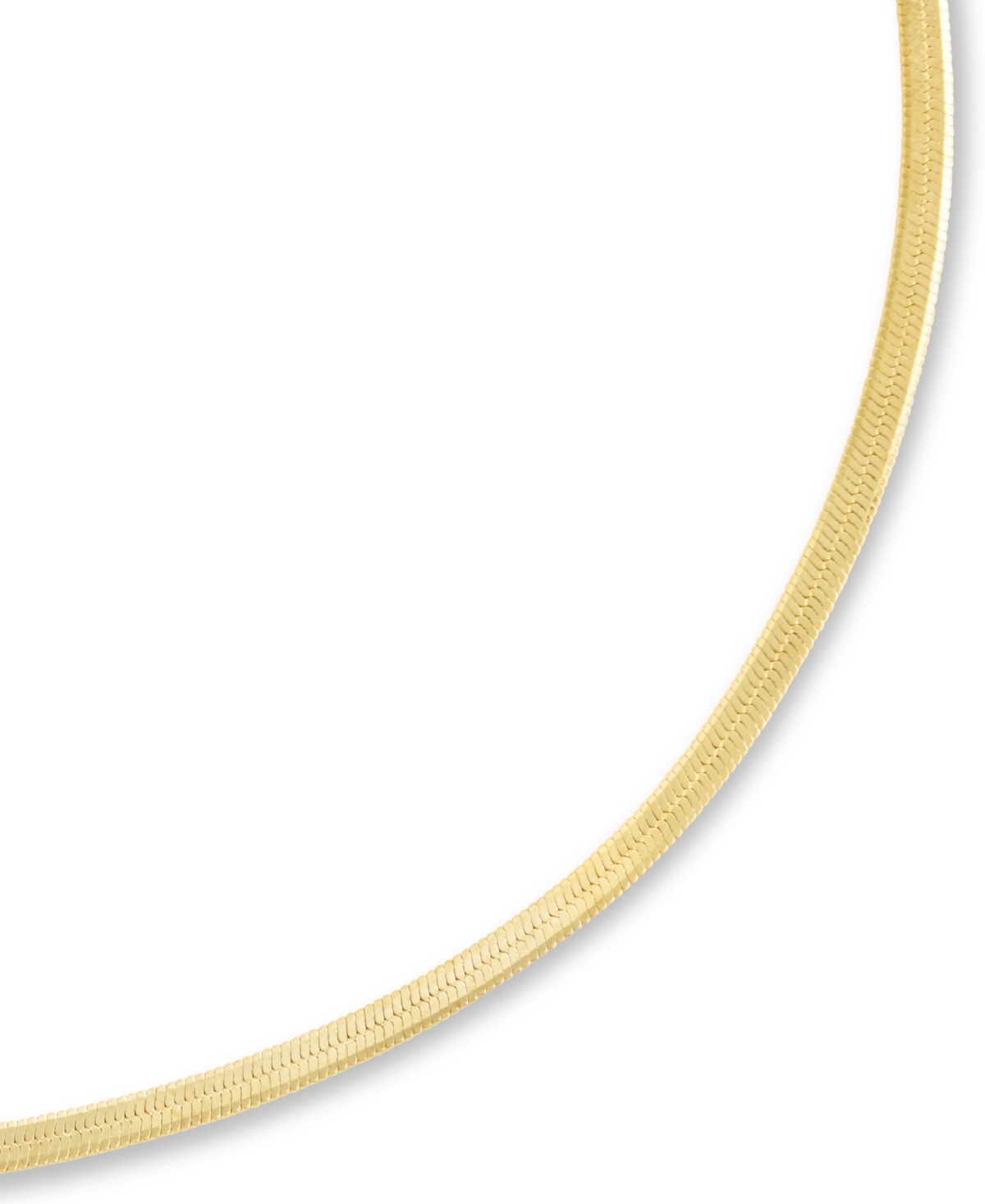 Sterling Forever Sterling Silver Herringbone Chain Bracelet In Gold
