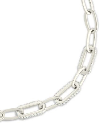 Sterling Silver Hallie Cubic Zirconia Paperclip Chain Bracelet