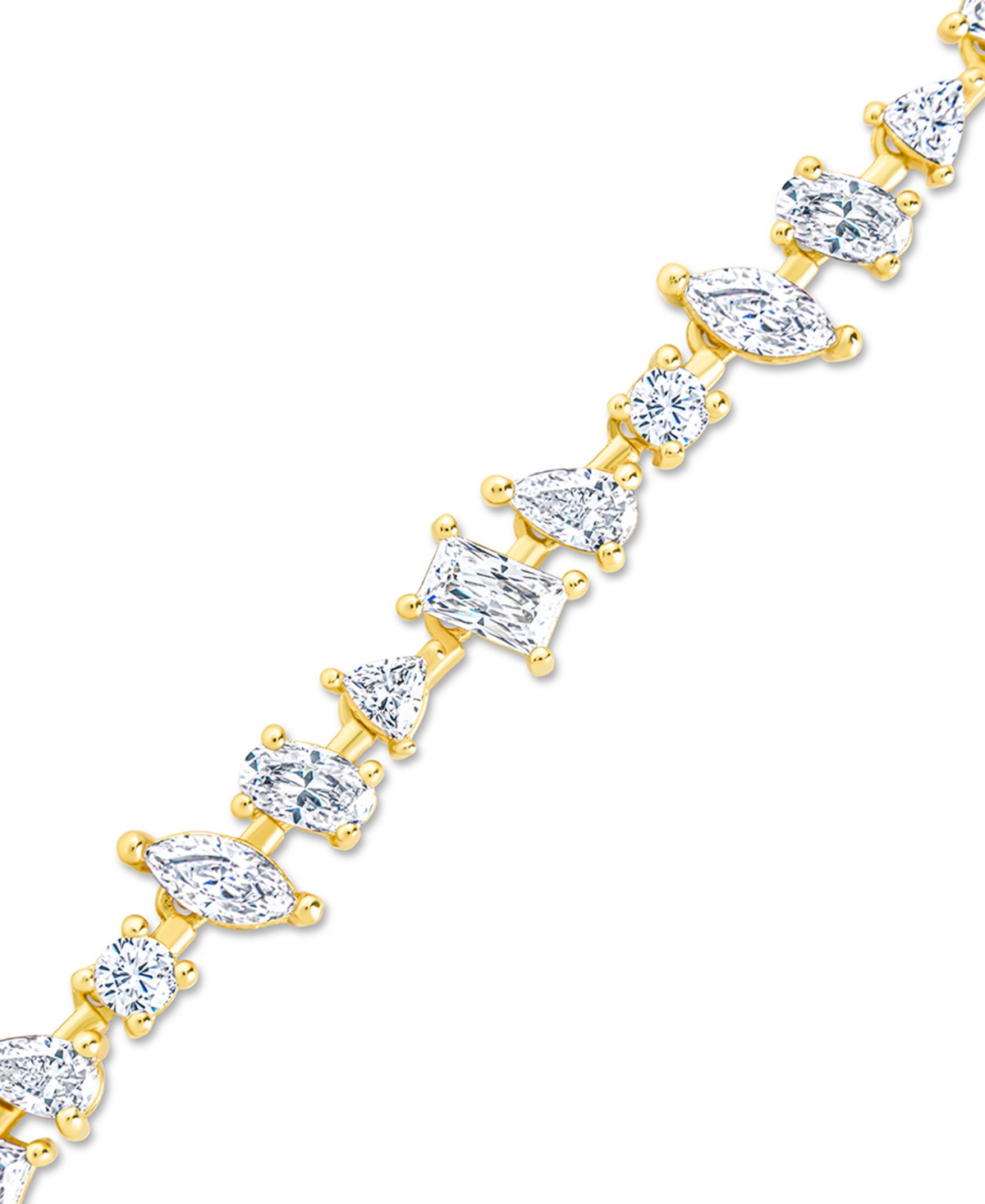 Sterling Forever Ellery Cubic Zirconia Tennis Bracelet In Gold
