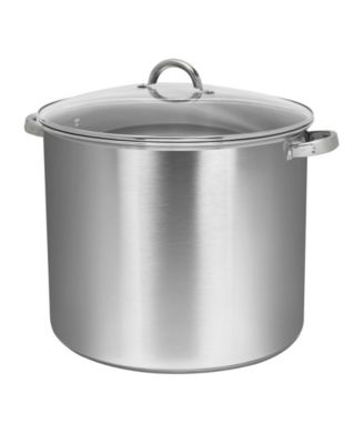 Sedona Kitchen - Stainless Steel 27-Quart Stock Pot with Glass Lid
