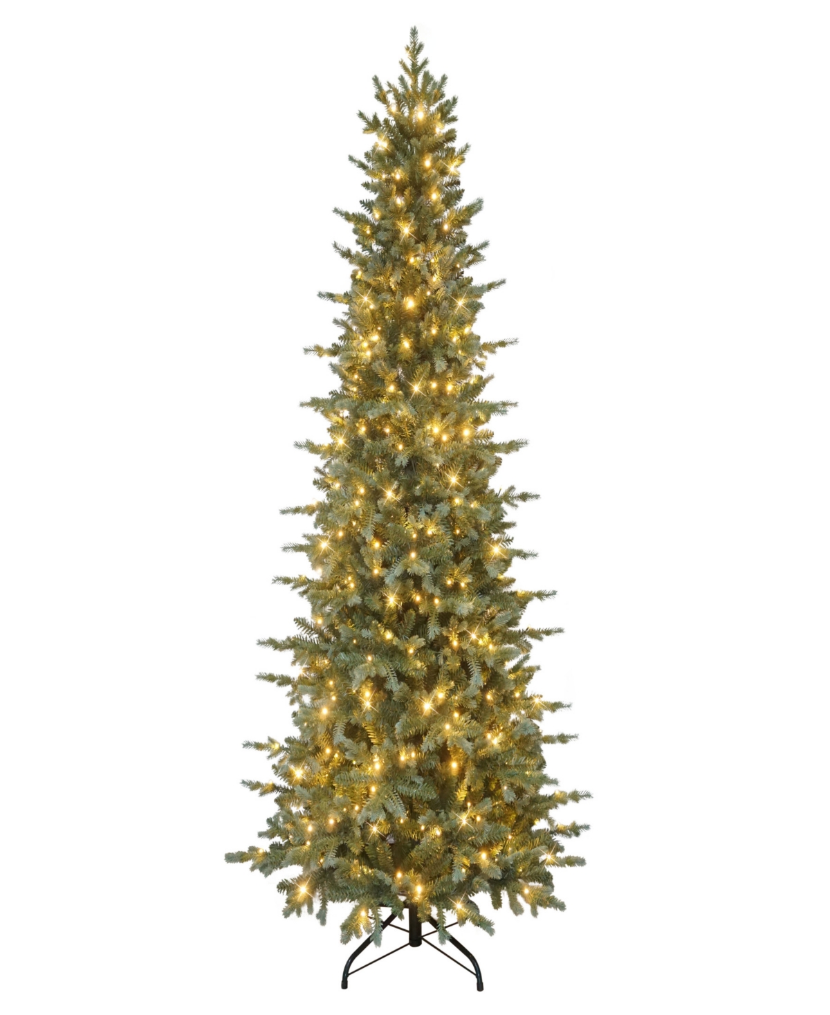 Puleo 7.5' Pre-lit Slim Linden Fir Artificial Tree In Green