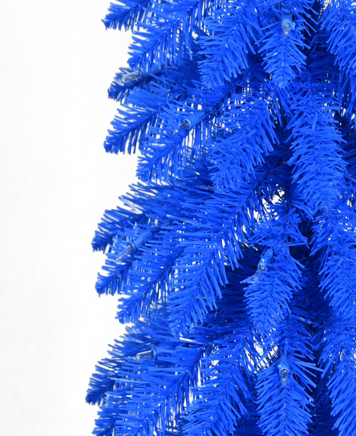 Puleo 6' Pre-lit Artificial Alpine Pencil Tree In Blue