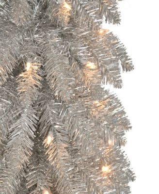 Puleo 6' Pre-Lit Artificial Alpine Pencil Tree