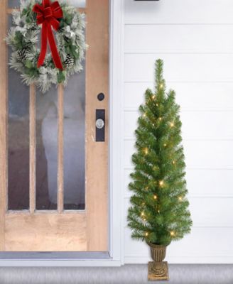 Puleo 3.5' Artificial Pre-Lit Potted Christmas Tree