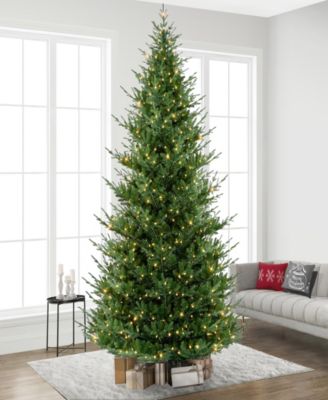Puleo 12' Pre-Lit Artificial Hillside Spruce Tree